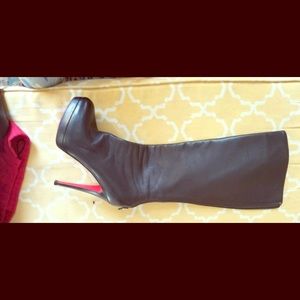 Christian Louboutin black leather boots